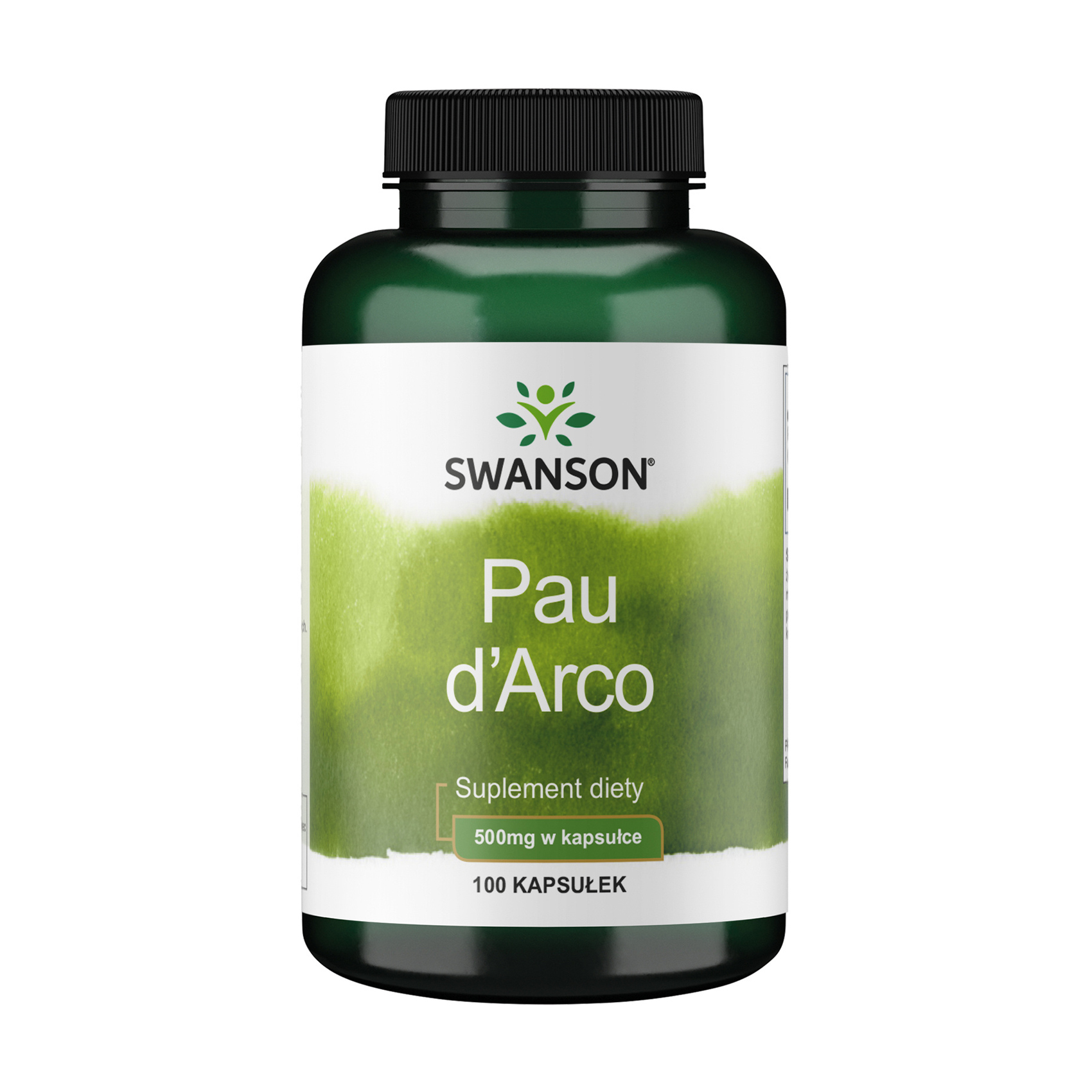 Кора мурашиного дерева Swanson Pau d'Arco 500 мг, 100 капсул